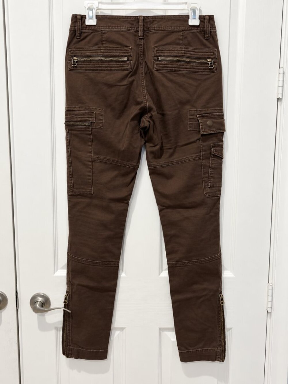 Polo Ralph Lauren Chocolate Espresso Cargo Pants Women’s 6 Utility Y2K Moto - Picture 2 of 4